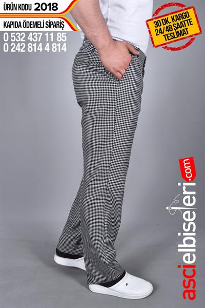 Kareli Aşçı Pantolonu