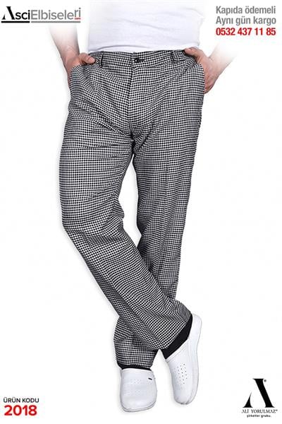 Kareli Aşçı Pantolonu