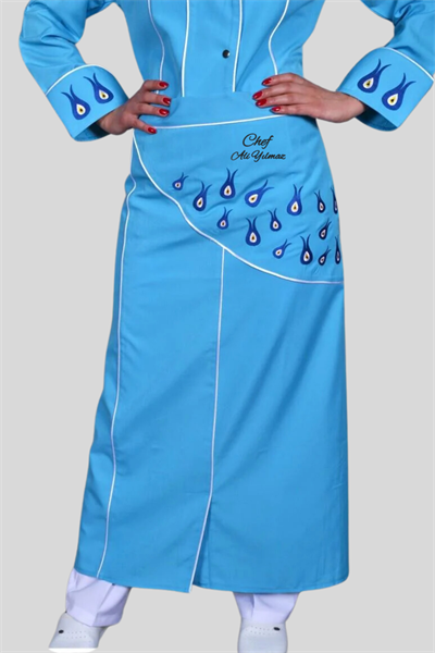 Bayan Mutfak Önlükleri Turkuaz Mavi