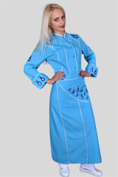 Bayan Mutfak Önlükleri Turkuaz Mavi