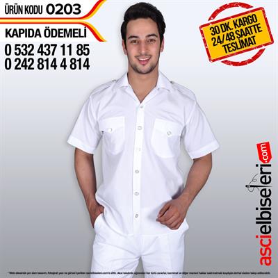 Beyaz Bellboy Garson Gömleği