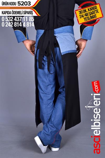 Chef Mutfak Önlükleri Siyah