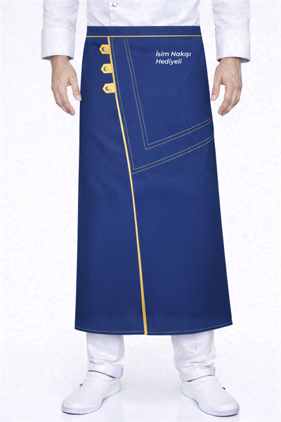 Çınarcık Mavi Şef Aşçı Önlükleri Modeli