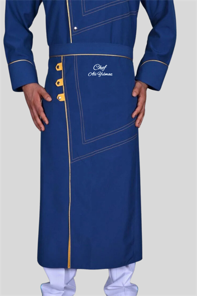Çınarcık Mavi Şef Aşçı Önlükleri Modeli
