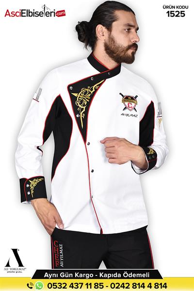 De 1525- Hiper Aşçı Kıyafetleri Eskişehir (Executive Chef Nakışlı )