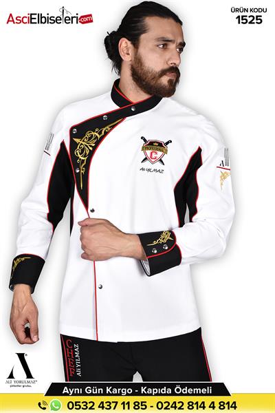 De 1525- Hiper Aşçı Kıyafetleri Eskişehir (Executive Chef Nakışlı )