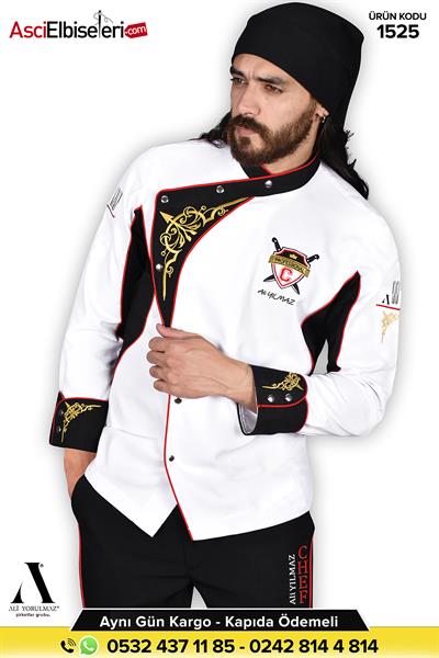De 1525- Hiper Aşçı Kıyafetleri Eskişehir (Executive Chef Nakışlı )