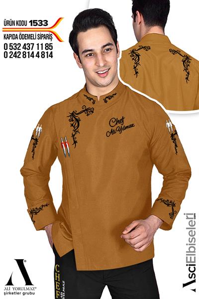 De -1533- Tasarım Şef Ceketi(Breakfast Chef Nakışlı Ürün)