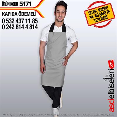 De 5171 - Kalın Askılı Önlük Gri