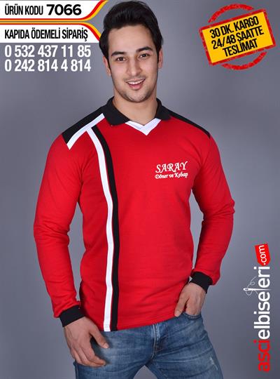 De 7066 Kırmızı Sweatshırt