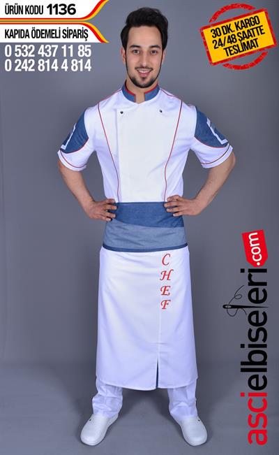 De1136 Chef Nakışlı Aşçı Ceketi