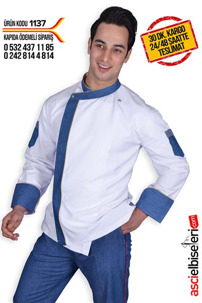 De1137 Chef Nakışlı Aşçı Ceketi