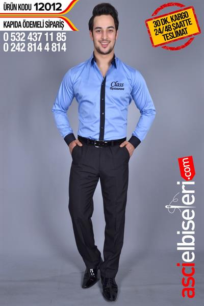 De12012 Mavi Garson Gömleği