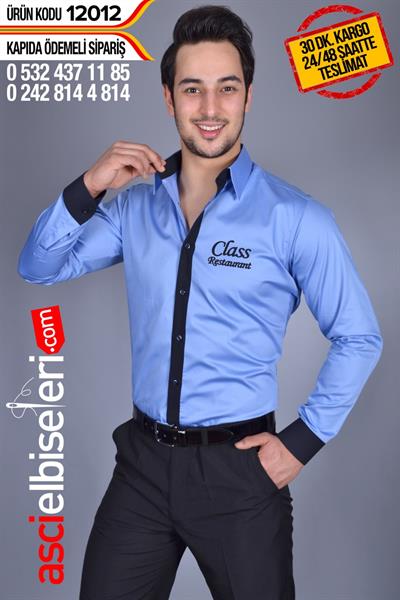 De12012 Mavi Garson Gömleği