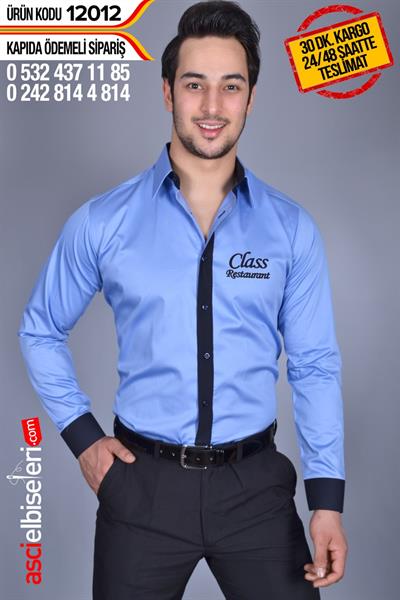 De12012 Mavi Garson Gömleği