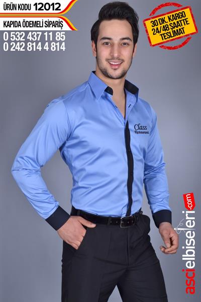 De12012 Mavi Garson Gömleği