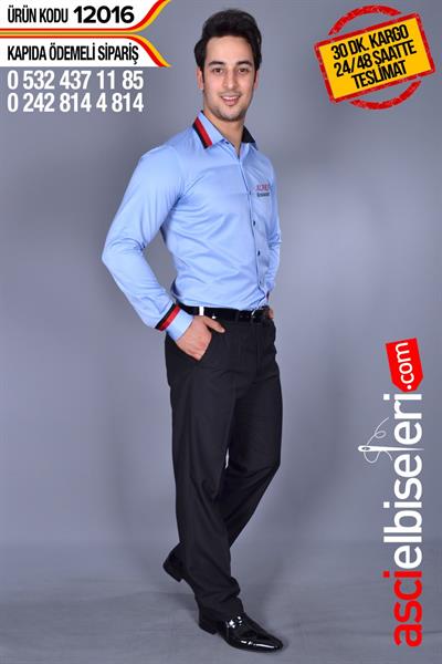 De12016 Garson Gomlekleri Gömleğin Sol Göğüsüne Firma Adını Nakış İle Yazmak