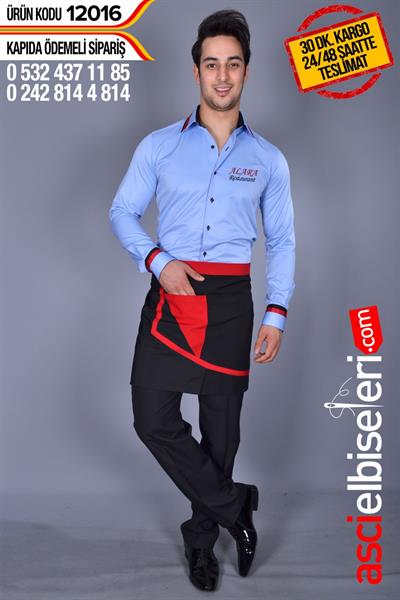 De12016 Garson Gomlekleri Gömleğin Sol Göğüsüne Firma Adını Nakış İle Yazmak