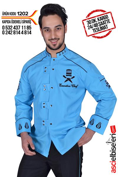 De1202  Chef Nakışlı Aşçı Ceketi