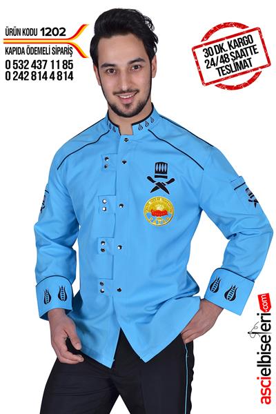 De1202  Chef Nakışlı Aşçı Ceketi
