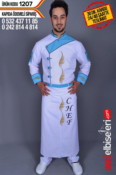 De1207 Sous Chef Nakışlı(Görsel Nakışsız Kullanılmıştır)