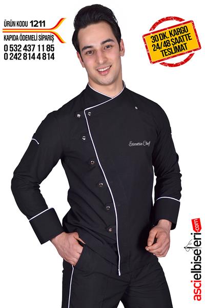 De1211  Taraftar Logolu Şef Aşçı Ceketi