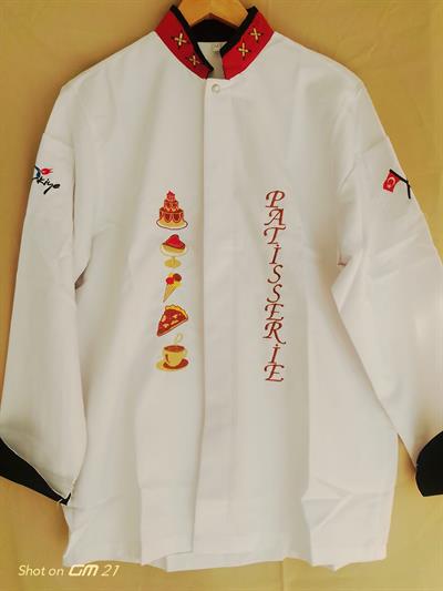 De121212 Aşçı Ceketi Beyaz