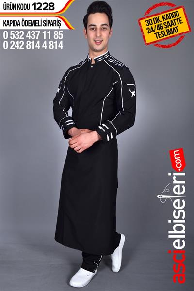 De1228-Aşçı Ceketi Siyah