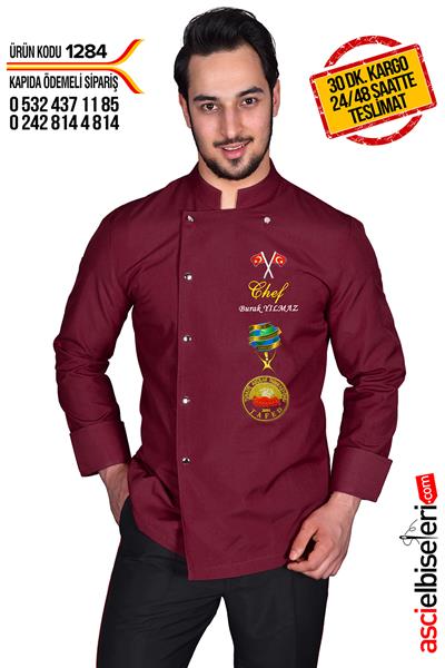 De1284 Bıg Chef Aşçı Ceketi Bordo