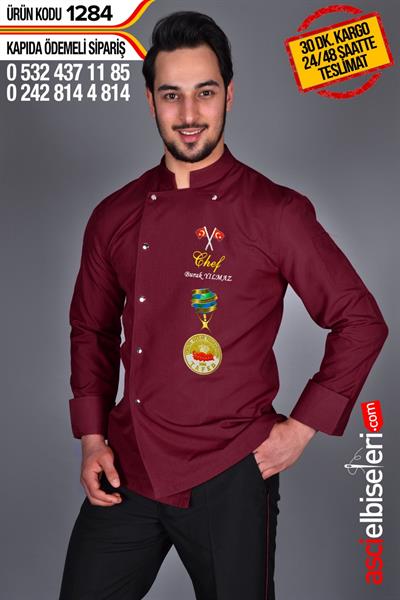De1284 Bıg Chef Aşçı Ceketi Bordo