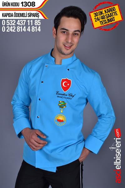 De1308 Bıg Chef Aşçı Ceketleri Turkuaz