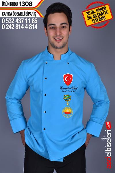 De1308 Bıg Chef Aşçı Ceketleri Turkuaz