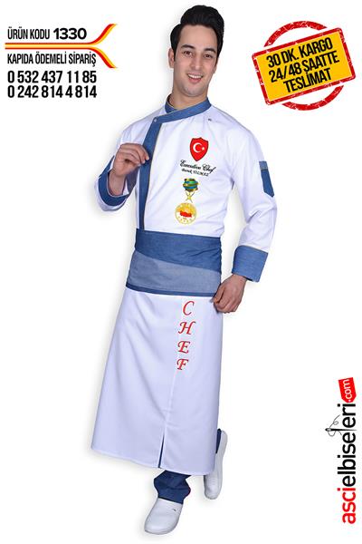 De1330 Aşçı Ceketi Beyaz