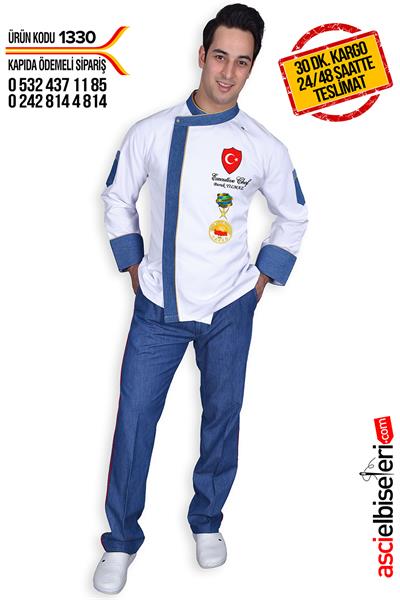 De1330 Aşçı Ceketi Beyaz