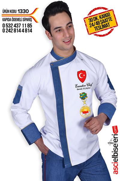 De1330 Aşçı Ceketi Beyaz