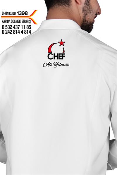 De1398 Beyaz Turkısh Chef Aşçı Ceketi