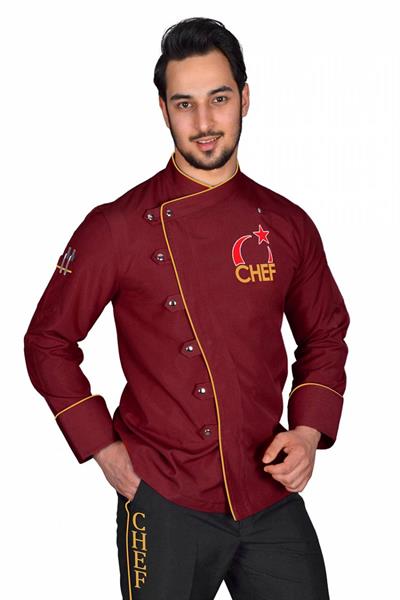 De1410 Aşçı Ceketi Bordo