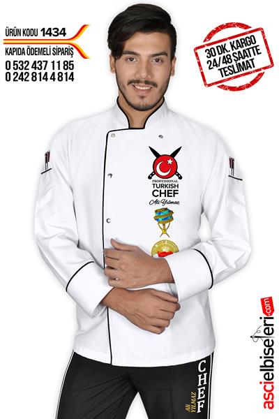 De1434 Aşçı Ceketi Beyaz
