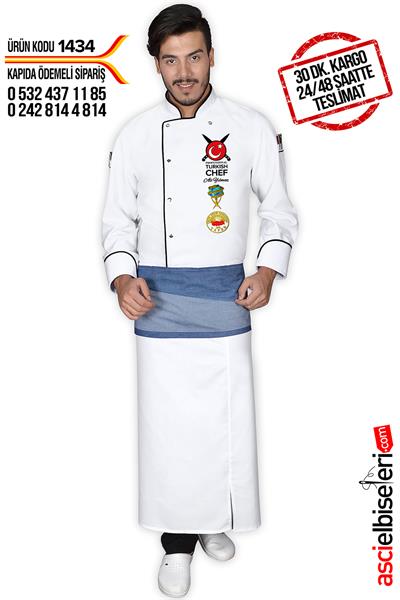 De1434 Aşçı Ceketi Beyaz
