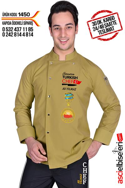 De1450 Muhteşem Bej Turkısh Chef Aşçı Ceketi