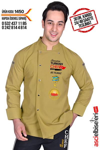 De1450 Muhteşem Bej Turkısh Chef Aşçı Ceketi