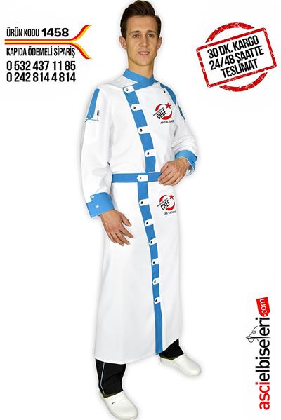 De1458 Alanya Chef Aşçı Ceketi Meister Chef Nakışlı
