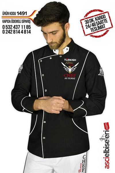 De1491 Şef Bıçakları Kanatlı Chef Ceketi