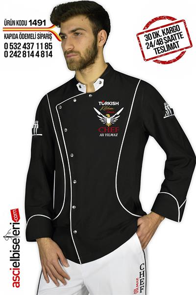 De1491 Şef Bıçakları Kanatlı Chef Ceketi