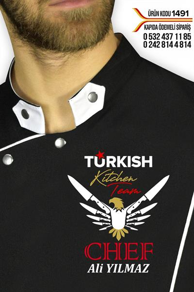 De1491 Şef Bıçakları Kanatlı Chef Ceketi