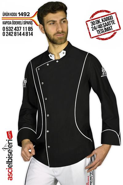 De1492 Aşçı Ceketi Siyah