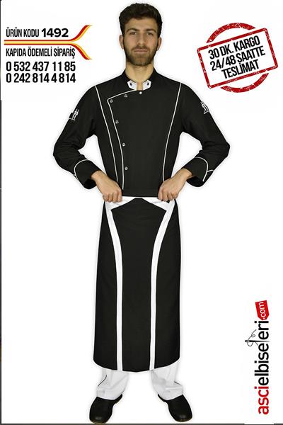 De1492 Aşçı Ceketi Siyah