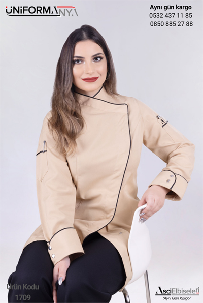 De1709 Kadın Aşçı Kıyafetleri