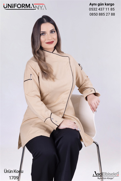 De1709 Kadın Aşçı Kıyafetleri