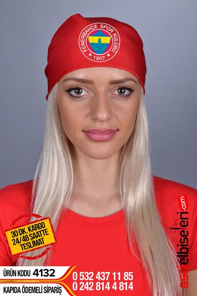 De1907 Nakışlı Bandana Kırmızı